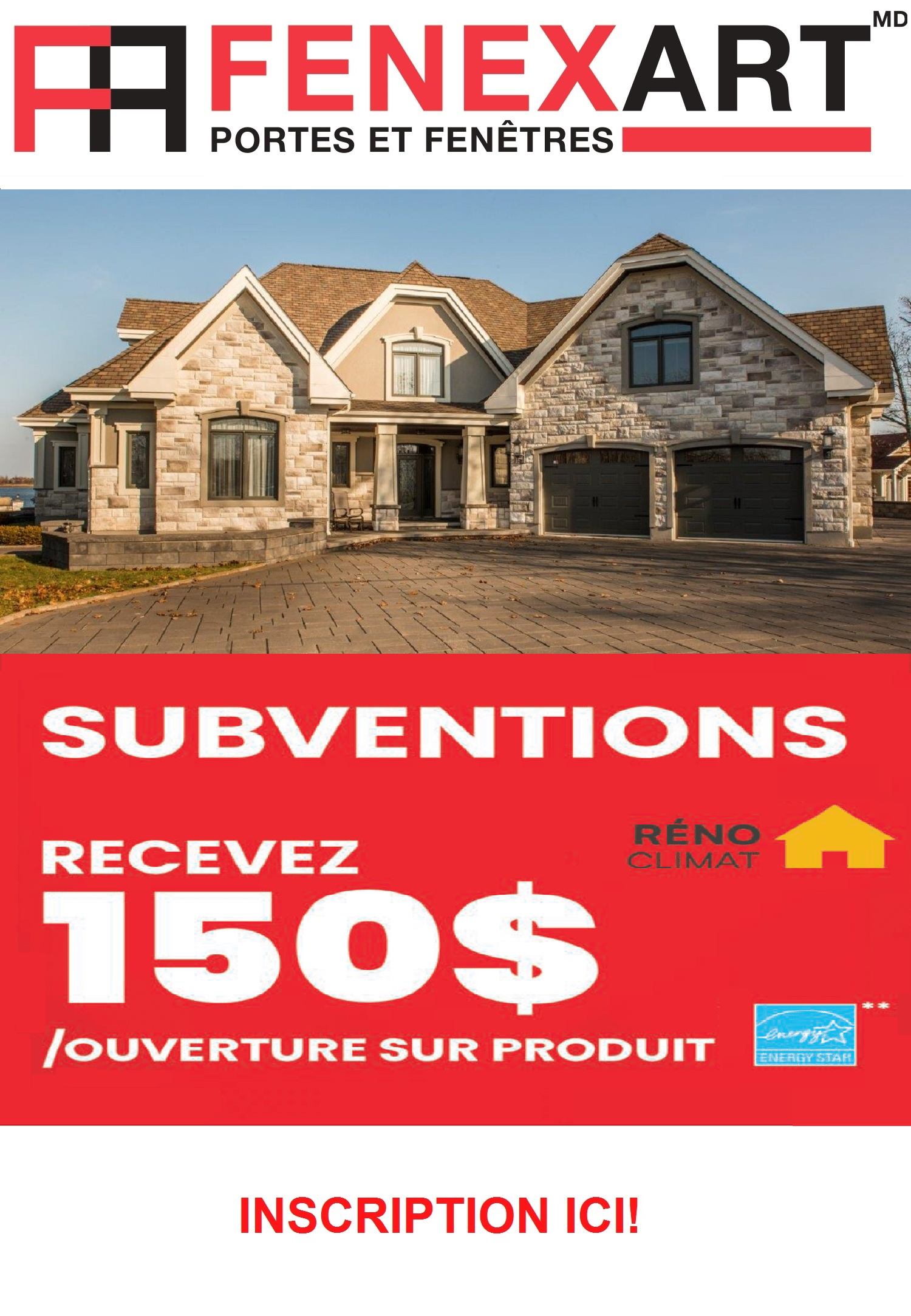 Subvention Rénoclimat 150$ par ouverture pour fenêtres et portes 2026